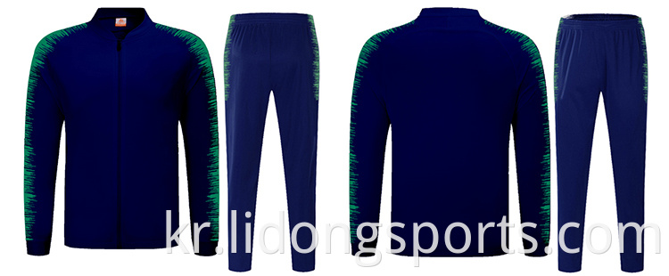 Lidong 최신 새로운 디자인이 승화 된 밝은 파란색 트랙복 사용자 정의